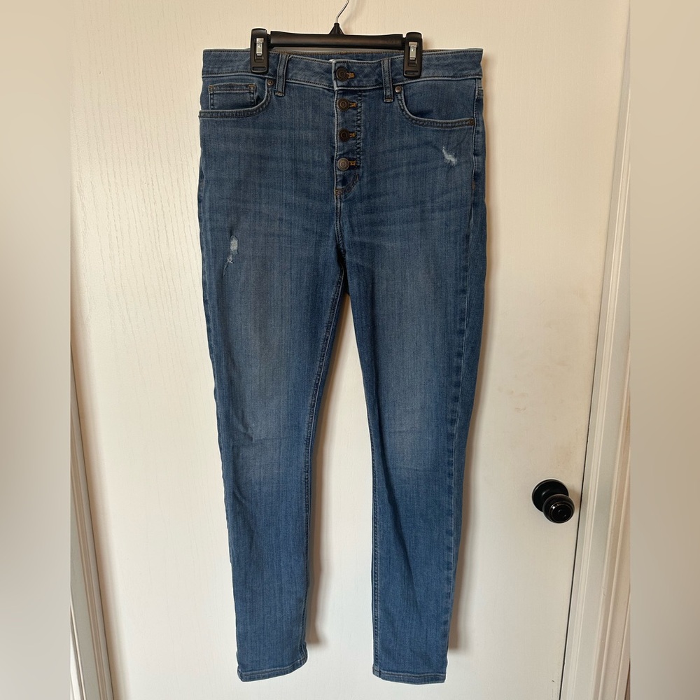 LC Lauren Conrad Button Fly High Rise Skinny 12L